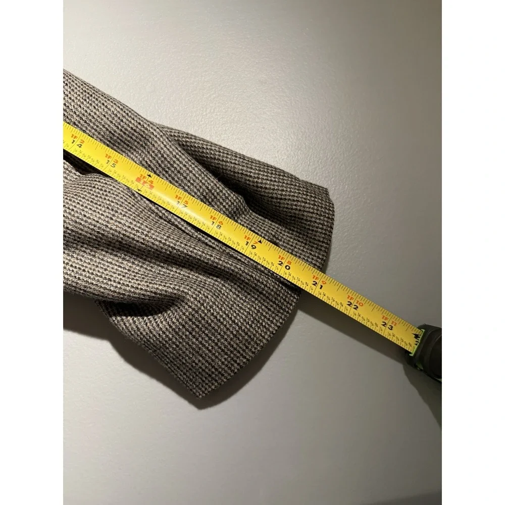Lauren Ralph Lauren Sport Coat Blazer 46R Brown Lambswool‎  Houndstooth Jacket